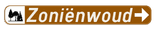 Verkeersbord SB250 F34c1 -Aanduiding naar een toeristische bestemming - rechts + picto