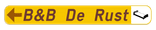Verkeersbord SB250 F37 -Wegwijzer naar hotels, campings, restaurant - links + picto