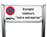 Panneau Interdiction de Stationner – Sauf Visiteurs et Employés