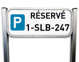 Panneau de parking - plaque d'immatriculation