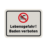 Verbotsschilder Baden / Schwimmen verboten - reflektierend