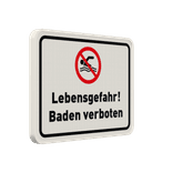 Verbotsschilder Baden / Schwimmen verboten - reflektierend
