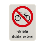 Schild Fahrräder abstellen verboten - reflektierend