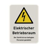 Schild Elektrischer Betriebsraum - reflektierend