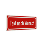 Verkehrsschilder mit Wunschtext rot/weiß 3:1 - reflektierend