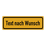 Verkehrsschilder mit Wunschtext gelb/schwarz 3:1 - reflektierend