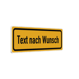 Verkehrsschilder mit Wunschtext gelb/schwarz 3:1 - reflektierend