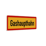 Schild Gashaupthahn - reflektierend