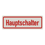 Schild Hauptschalter - reflektierend