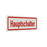 Schild Hauptschalter - reflektierend