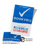 Stickers Rookvrije Generatie ons terrein is rookvrij - 60x90mm - set 10 stuks