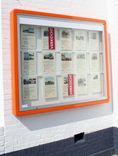 Posterframe aluminium met wand-/muurmontage voor buiten met slot