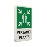 Bord verzamelplaats BHV met tekst verzamelplaats - reflecterend