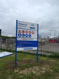 Informatiebord toegang terrein veiligheidsregels met staanders Ø70 + eigen ontwerp reflecterend