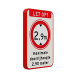 Bord maximale doorrijhoogte (RVV C-19) - reflecterend