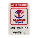 Panneau SQWA - Attention ! - Texte personnalisé