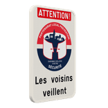Panneau Partenariat Local Prévention – Attention ! – Texte personnalisé​
