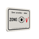 Panneau VIGILIS – Début de la zone surveillée – Aluminium réfléchissant CE