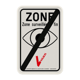 Panneau VIGILIS – Fin de la zone surveillée – Surveillance Belge​