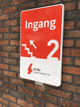 Verkeersbord DOR rechthoek 3:2 reflecterend + eigen ontwerp/opdruk