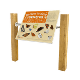 Montageframe met houten staanders - voor informatiebord natuurgebied