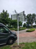 Verwijsbord kokerprofiel reflecterend + eigen opdruk