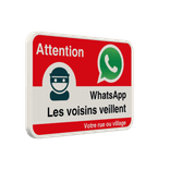 Panneau WhatsApp – Rue ou village – Signalisation de vigilance citoyenne​