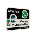 Panneau WhatsApp - SQWA - Nom de rue - Noir