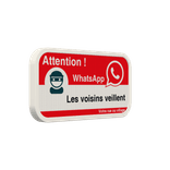 Panneau WhatsApp - Texte personnalisé - Rouge