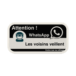 Panneau WhatsApp - Texte personnalisé - Noir