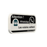 Panneau WhatsApp - Texte personnalisé - Noir