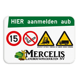Informatiebord full-colour opdruk eigen ontwerp