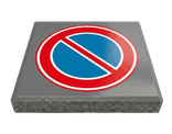 Stoeptegel verboden te parkeren officieel (TS-ST_E01) - 30x30cm met facetrand