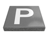 Dalle de signalisation - place de parking - 30 x 30 cm avec bord biseauté