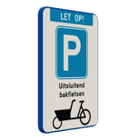 Parkeerbord - Uitsluitend bakfietsen