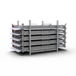 Loopbrug aluminium met leuningen, afmeting 1000x2300mm - set 5 stuks incl. opslagbok
