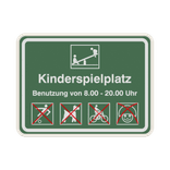 Schild Kinderspielplatz (Grün) - reflektierend