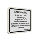Schild Kinderspielplatz, Bürgermeisteramt (Weiß) - reflektierend