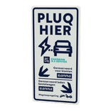 Verkeersbord - Pluq hier (Gamma) klanten links, bestelwagens rechts - PLUQ (NL)