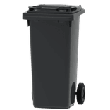 Conteneur poubelle extérieur 120 L en PEHD – plusieurs coloris