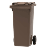 Mini rolcontainer120 liter - kunststof - diverse kleuren