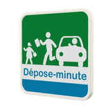 Panneau zone dépose-minute – Arrêt rapide autorisé