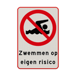 zwemmen op eigen risico - reflecterend