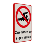 zwemmen op eigen risico - reflecterend