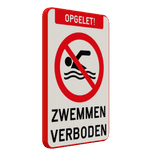 Waarschuwingsbord Opgelet Zwemmen Verboden