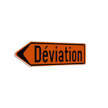 Panneau temporaire F41 - Itinéraire de déviation - Gauche