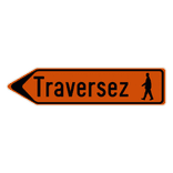 Panneau de signalisation - F41 - Texte + pictogramme - Gauche