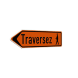 Panneau de signalisation - F41 - Texte + pictogramme - Gauche