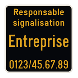 Panneau de chantier personnalisable - Responsable signalisation