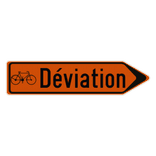 Panneau de signalisation - F41 - Texte + pictogramme - Droite